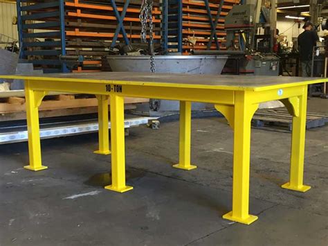 metal fabrication table height|machining tables.